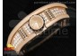 RM 051 RG Full Paved Diamonds Phœnix Dial on Black Rubber Strap 6T51