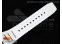 RM055 Forge Carbon Titanium Case KVF Best Edition Skeleton Dial White Inner Bezel on White Rubber Strap MIYOTA8215