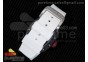 RM055 Forge Carbon Titanium Case KVF Best Edition Skeleton Dial White Inner Bezel on White Rubber Strap MIYOTA8215