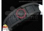 RM055 Forge Carbon Titanium Case KVF Best Edition Skeleton Dial White Inner Bezel on White Rubber Strap MIYOTA8215