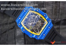 RICHARD MILLE 35-02 RAFAEL NADAL BLUE PLASTIC BEZEL YELLOW INNERBEZEL  MIYOTA8215