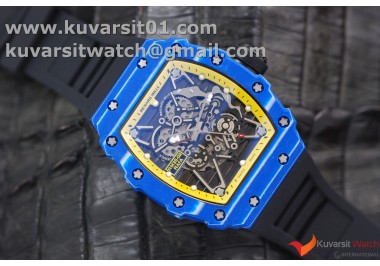 RICHARD MILLE 35-02 RAFAEL NADAL BLUE PLASTIC BEZEL YELLOW INNERBEZEL  MIYOTA8215