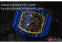 RICHARD MILLE 35-02 RAFAEL NADAL BLUE PLASTIC BEZEL YELLOW INNERBEZEL  MIYOTA8215