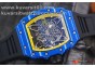 RICHARD MILLE 35-02 RAFAEL NADAL BLUE PLASTIC BEZEL YELLOW INNERBEZEL  MIYOTA8215