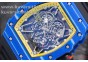 RICHARD MILLE 35-02 RAFAEL NADAL BLUE PLASTIC BEZEL YELLOW INNERBEZEL  MIYOTA8215