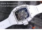 RICHARD MILLE 055 WHITE CERAMIC BEZEL SKELETON DIAL.MIYOTA8215