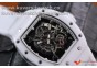 RICHARD MILLE 055 WHITE CERAMIC BEZEL SKELETON DIAL.MIYOTA8215