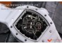 RICHARD MILLE 055 WHITE CERAMIC BEZEL SKELETON DIAL.MIYOTA8215