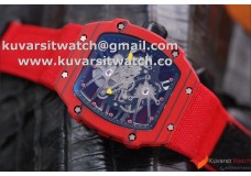 RICHARD MILLE 027-2 RED .N SKELETON DIAL.MIYOTA 6T51