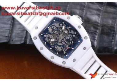 RICHARD MILLE 055 WHITE CERAMIC BEZEL SKELETON DIAL.MIYOTA8215