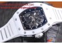 RICHARD MILLE 055 WHITE CERAMIC BEZEL SKELETON DIAL.MIYOTA8215