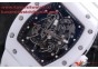 RICHARD MILLE 055 WHITE CERAMIC BEZEL SKELETON DIAL.MIYOTA8215