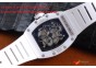 RICHARD MILLE 055 WHITE CERAMIC BEZEL SKELETON DIAL.MIYOTA8215