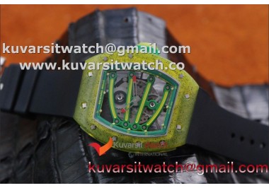 RICHARD MILLE 059 YOHAN BLAKE GREEN INNER BEZEL SKELETON DIAL.MIYOTA 6T51