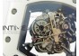 RM055 Real White Ceramic Case KVF Best Edition Skeleton Dial Red on White Rubber Strap MIYOTA8215