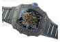 RM035-01 Forged Carbon Case V2 KVF Best Edition Skeleton Dial Blue Crown on Black Rubber Strap MIYOTA8215