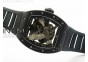 RM023 Real Ceramic Case KVF Best Edition Eagle Skeleton Dial SS Crown on Black Rubber Strap MIYOTA8215