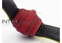 RM 035-2 Red Forged Carbon Yellow Inner Bezel Skeleton Dial on Yellow Nylon Strap MIYOTA9015