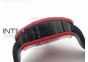RM 035-2 Red Forged Carbon Black Inner Bezel Skeleton Dial on Black Nylon Strap MIYOTA9015