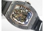 RM055 Black Ceramic KVF RG Inner Bezel Skeleton Dial on Black Rubber Strap MIYOTA8215