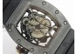 RM055 Black Ceramic KVF RG Inner Bezel Skeleton Dial on Black Rubber Strap MIYOTA8215