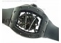 RM061 Real Black Ceramic KVF Black Inner Bezel Skeleton Dial on Black Rubber Strap MIYOTA8215