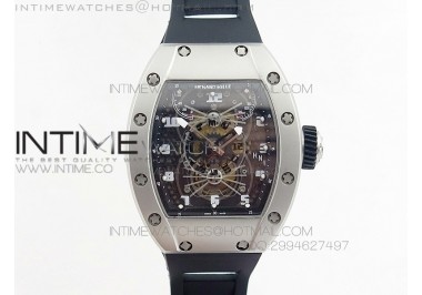 RM022 SS Skeleton Dial on Black Rubber Strap MIYOTA 9015