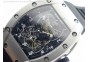 RM022 SS Skeleton Dial on Black Rubber Strap MIYOTA 9015