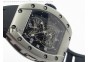 RM022 SS Skeleton Dial on Black Rubber Strap MIYOTA 9015