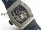 RM022 SS Skeleton Dial on Black Rubber Strap MIYOTA 9015