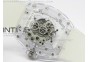 RM056 RMF White Inner Bezel Skeleton Dial on transparent Rubber Strap MIYOTA9015