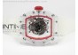 RM056 RMF Red Inner Bezel Skeleton Dial on transparent Rubber Strap MIYOTA9015