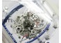 RM056 PVD RMF White Blue Bezel Skeleton Dial on transparent Rubber Strap MIYOTA9015