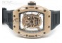 RICHARD MILLE Gold Dial RG A23J on Black Rubber Strap