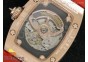 RM 007 Lady RG Diamonds Dial on Red Rubber Strap 6T51