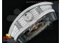 RM 007 Lady SS Diamonds Dial on Black Rubber Strap 6T51