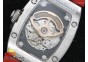 RM 007 Lady SS Diamonds Dial SS Case on Red Rubber Strap 6T51