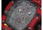 RM11-03 Chrono PVD Red Plastic Bezel and Caseback Skeleton Dial on Red Rubber Strap A7750