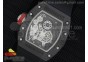 RM022 Forge Carbon Gold Inner Bezel Skeleton Dial on Black Rubber Strap MIYOTA 9015