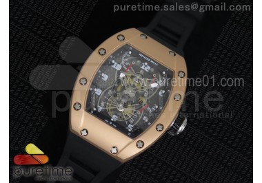 RM022 RG Skeleton Dial on Black Rubber Strap MIYOTA 9015