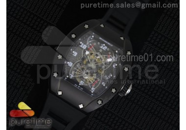 RM022 PVD Skeleton Dial on Black Rubber Strap MIYOTA 9015