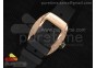 RM 026 RG Full Paved Diamonds Panda Dial on Black Rubber Strap 6T51