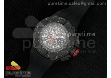 RM032 47mm PVD Skeleton Dial on Black Rubber Strap A7750