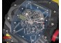 RM035-02 Rafael Nadal Forged Carbon Caseback KVF Best Edition Skeleton Dial on Yellow Nylon Strap MIYOTA8215