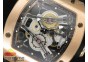 RM038 RG Black Inner Bezel Skeleton Dial on Black Rubber Strap Jap Quartz