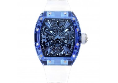 RM 012-01 Tourbillon Blue Sapphire on Transparent Rubber Strap
