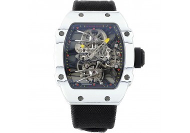 RM 027-02 Tourbillon Rafael Nadal White NTPT on Black Nylon Strap