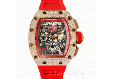 Richard Mille RM011 Men Mechanical Transparent Dial Watch Rubber Band
