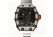 Richard Mille RM35-02 Mechanical Men Rubber Band Diamond Bezel Watch