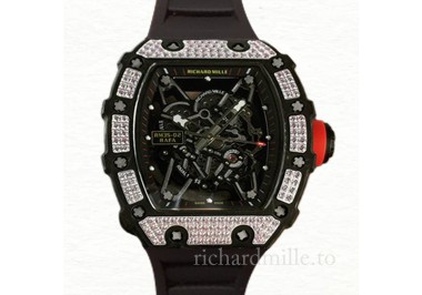 Richard Mille RM35-02 Men Mechanical Watch Transparent Dial